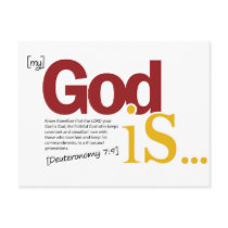 My God Is postcards