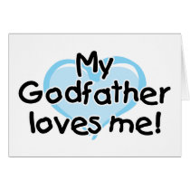 My Godfather loves me (blue) cards