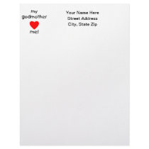 My Godmother Loves Me Letterhead Template