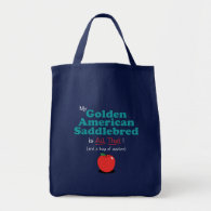 My Golden American Saddlebred is All That! Tote Bags