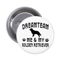My Golden Retriever Dog Pinback Buttons