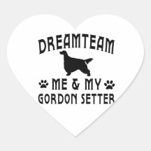 My Gordon Setter Dog Heart Stickers