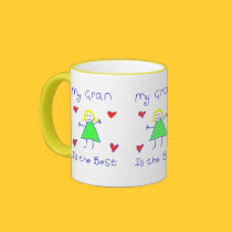 My Gran is the Best mugs by ChocolateJava My Gran is the Best mugs
