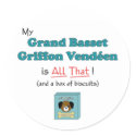 My Grand Basset Griffon Vendeen is All That! stickers by thatsalottadogs My Grand Basset Griffon Vendeen is All That! stickers