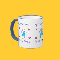 My Grandad is the Best mugs by ChocolateJava My Grandad is the Best mugs