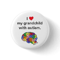 "My grandchild with autism" button
