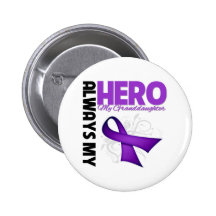 My Granddaughter Always My Hero - Purple Ribbon Pin