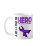 My Granddaughter Always My Hero - Purple Ribbon mugs