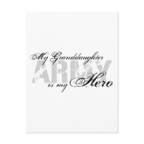 My Granddaughter My Hero - ARMY Post Card