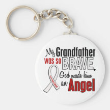 My Grandfather Is An Angel Lung Cancer Keychain