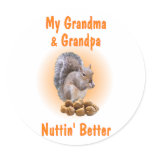 My Grandma &amp; Grandpa Round Stickers