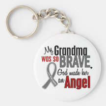 My Grandma Is An Angel 1 Brain Cancer Keychain