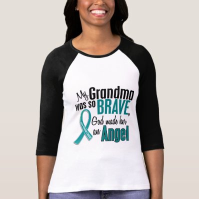 My Grandma Is An Angel 1 Ovarian Cancer Tee Shirts