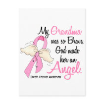 My Grandma Is An Angel 2 Breast Cancer Postcard