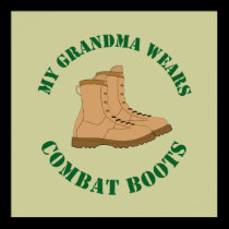My Grandma Wears Combat Boots - Poster posters