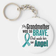 My Grandmother Is An Angel 1 Ovarian Cancer Key Chain