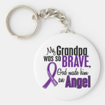 My Grandpa Is An Angel Pancreatic Cancer Keychains