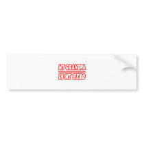 My Grandpa Is My Hero bumper stickers by Proud_Grandpa_Shirts My Grandpa Is My Hero bumper stickers