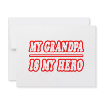 My Grandpa Is My Hero invitations by Proud_Grandpa_Shirts My Grandpa Is My Hero invitations