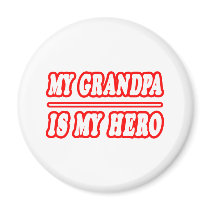 My Grandpa Is My Hero magnets by Proud_Grandpa_Shirts My Grandpa Is My Hero magnets
