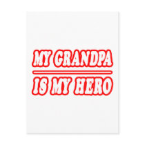 My Grandpa Is My Hero postcards