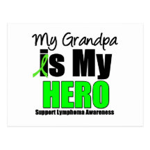My Grandpa is My Hero Postcard