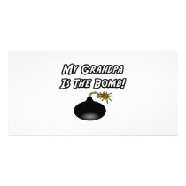 My Grandpa Is The Bomb Photo Card Template