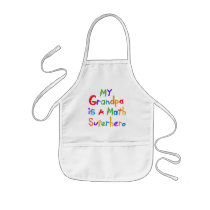 My Grandpa Math Superhero T-shirts and Gifts aprons