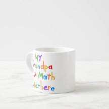 My Grandpa Math Superhero T-shirts and Gifts Espresso Mug