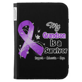 My Grandson is a Survivor Purple Ribbon Kindle 3 Case