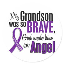 My Grandson Is An Angel Pancreatic Cancer stickers by awarenessgifts My Grandson Is An Angel Pancreatic Cancer stickers