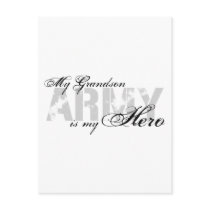 My Grandson My Hero - ARMY Post Cards