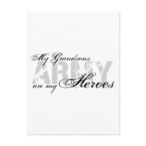 My Grandsons My Heroes - ARMY Post Card