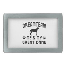 My Great Dane Dog Rectangular Belt Buckles