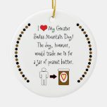 My Greater Swiss Mountain Dog Loves Peanut Butter Christmas Ornament