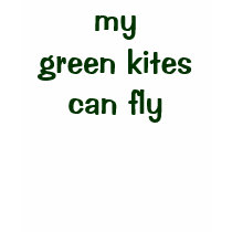 my green kites can fly t-shirts