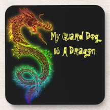 My Guard Dog is a Dragon Drink Coasters