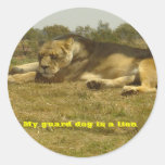 My Guard Dog is a Lion Sticker