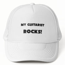 MY Guitarist ROCKS! hats