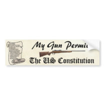 "My Gun Permit" bumper stickers by cowboyannie "My Gun Permit" bumper stickers