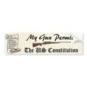 "My Gun Permit" bumper stickers