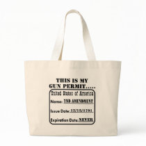 My Gun Permit Never Expires Canvas Bag