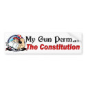 My Gun Permit? The Constitution! bumpersticker