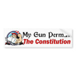 My Gun Permit? The Constitution! bumper stickers