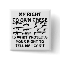 My Gun Rights Protect Your 1st Amendment Rights Pinback Buttons
