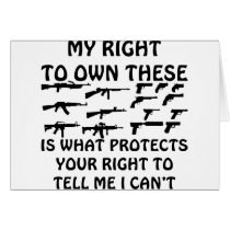 My Gun Rights Protect Your 1st Amendment Rights Greeting Cards