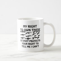My Gun Rights Protect Your 1st Amendment Rights Mugs
