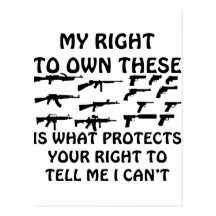 My Gun Rights Protect Your 1st Amendment Rights Post Cards