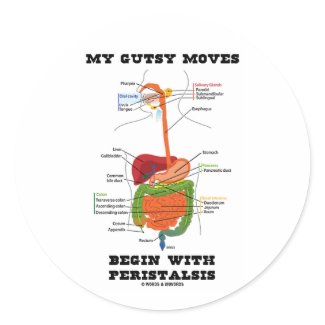 My Gutsy Moves Begin With Peristalsis (Digestive) sticker