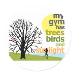 My Gym Has Trees Round Sticker